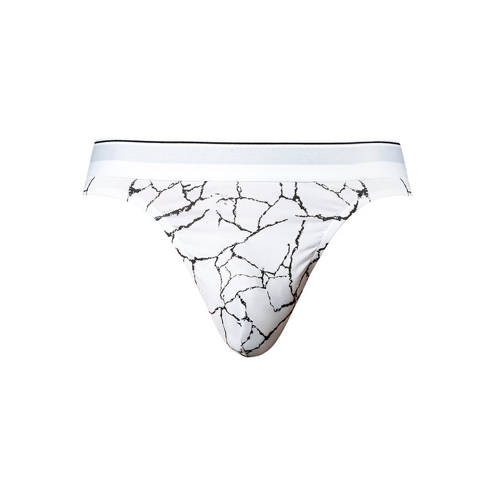 Male Power Soo Cumfy Thong Black/White S/M