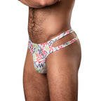 Male Power Cut It Out! Cutout Thong Red/Black L/XL