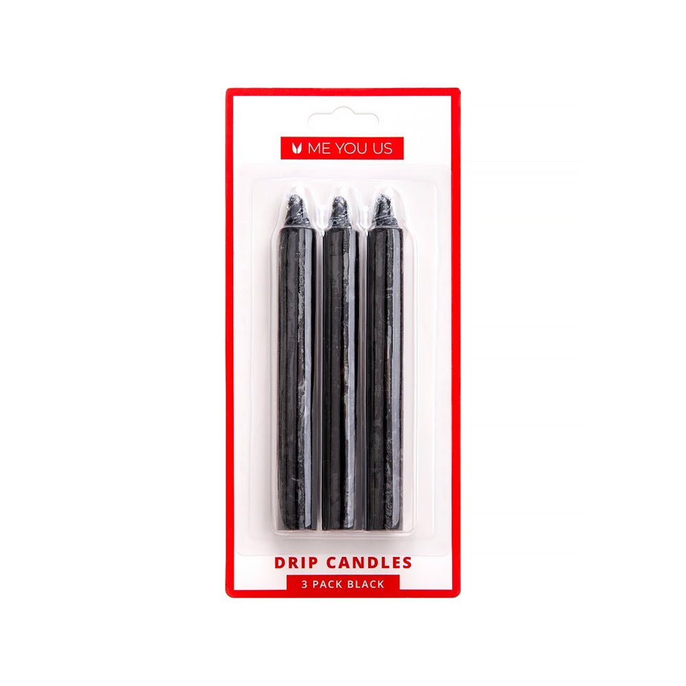 Me You Us Drip Candles 3 Pack Black