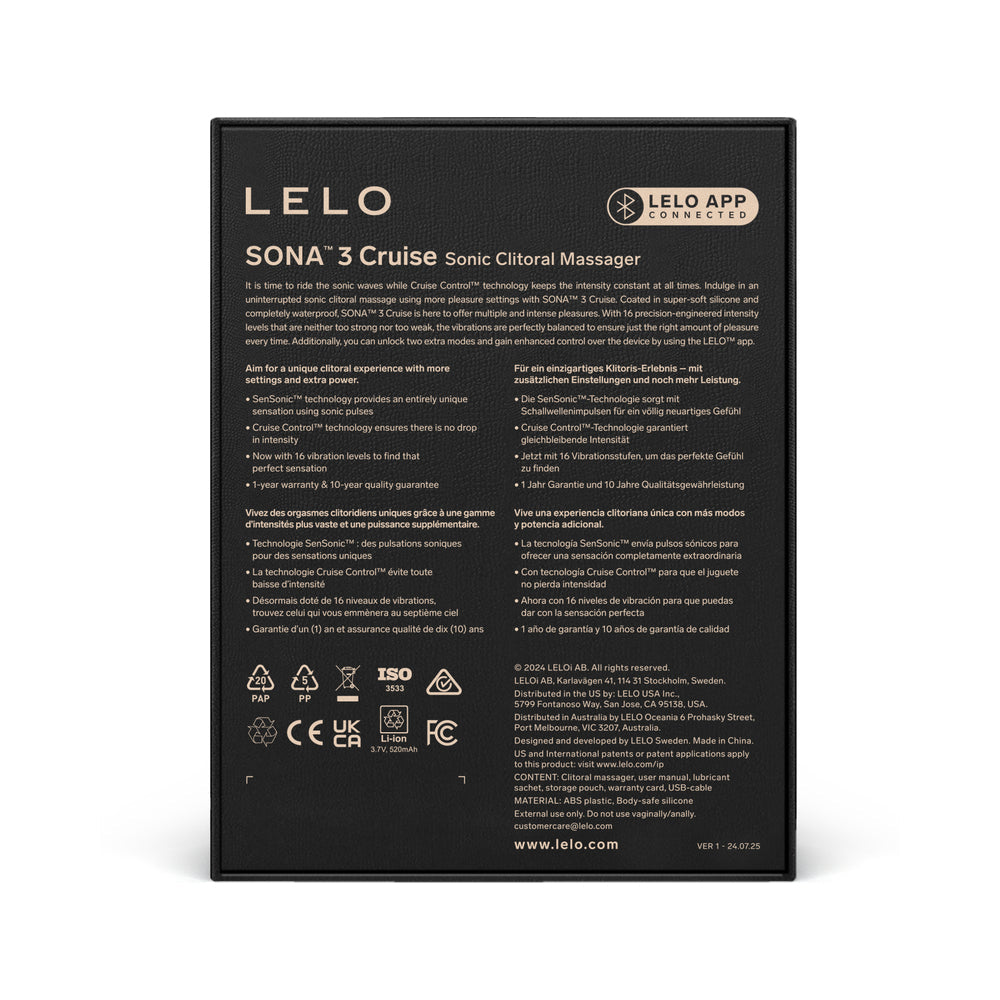LELO SONA 3 Cruise Clitoral Stimulator Black