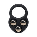 LEVELZ Liquid Silicone Triple Weighted Ball Cock Ring Black