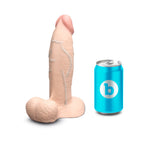 b-Vibe Slipskin Realistic Silicone Dildo 8 in. Girthy Cream