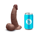 b-Vibe Slipskin Realistic Silicone Dildo 6.5 in. Curved Brown