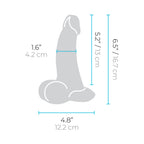 b-Vibe Slipskin Realistic Silicone Dildo 6.5 in. Curved Brown
