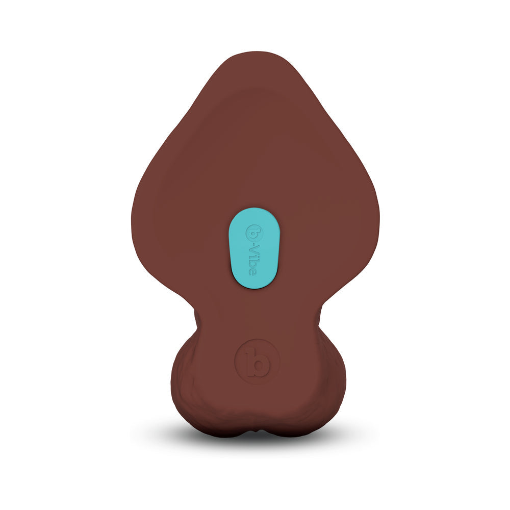 b-Vibe Slipskin Realistic Silicone Dildo 10 in. Curved Brown