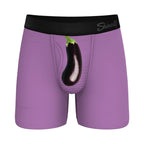 Shinesty The Double Entendre Eggplant Ball Hammock Pouch Underwear with Fly L