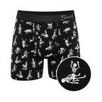 Shinesty The Bare Back Bones Glow-in-the-Dark Skeletons Ball Hammock Pouch Underwear with Fly XL