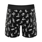 Shinesty The Bare Back Bones Glow-in-the-Dark Skeletons Ball Hammock Pouch Underwear with Fly 2XL