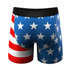 Shinesty The Mascot American Flag Ball Hammock Pouch Underwear with Fly XS