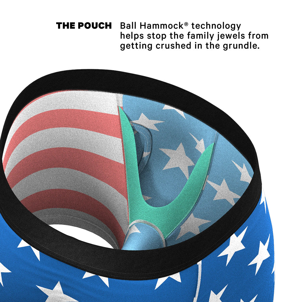 Shinesty The Mascot American Flag Ball Hammock Pouch Underwear with Fly S