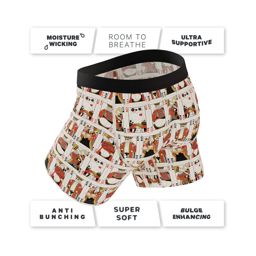 Shinesty The Bottomless Blackjack Vintage Playing Cards Ball Hammock Pouch Underwear with Fly L