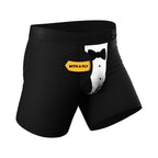 Shinesty The 009 Black Tuxedo Ball Hammock Pouch Underwear with Fly M
