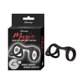 Magic Ridged Cock Strap & Ball Stretcher Black