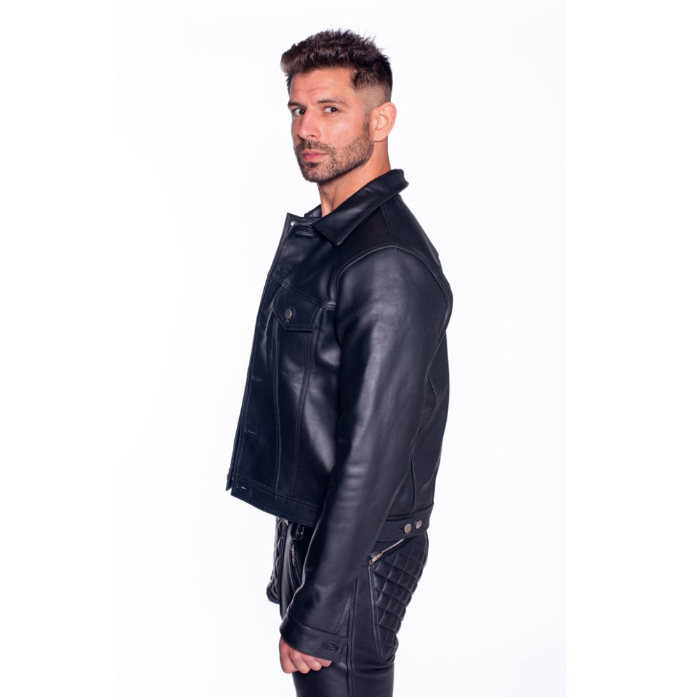 Prowler RED Leather Trucker Jacket S