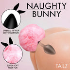 Tailz Fluffy Bunny Tail Silicone Plug Pink