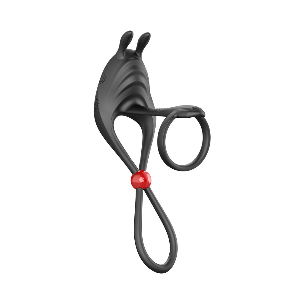 Cockpower Remote Control Cockring & Ball Cinch Black