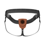 Fantasy X-Tensions Elite Vibrating Hollow Silicone Strap-On 7 in. Brown