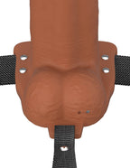 Fantasy X-Tensions Elite Vibrating Hollow Silicone Strap-On 7 in. Brown
