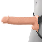 Fantasy X-Tensions Elite Vibrating Hollow Silicone Strap-On 8 in. Light