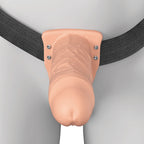 Fantasy X-Tensions Elite Vibrating Hollow Silicone Strap-On 8 in. Light