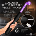 Master Series Elektrawand Rechargeable E-Stim Wand with Attachments Black