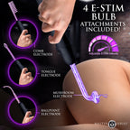 Master Series Elektrawand Rechargeable E-Stim Wand with Attachments Black