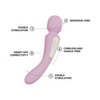 LELO SWITCH Double-Sided Wand Vibrator Soft Pink