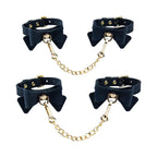 Temptasia Ardor Wrist & Ankle Restraints Black with Bow