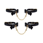 Temptasia Ardor Wrist & Ankle Restraints Black with Bow