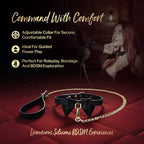 Temptasia Ardor Collar & Leash Black with Bow