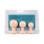The Classic Round Butt Plug Cream 3-Piece Set