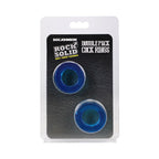 ROCK SOLID Double Pack Cock Rings Blue