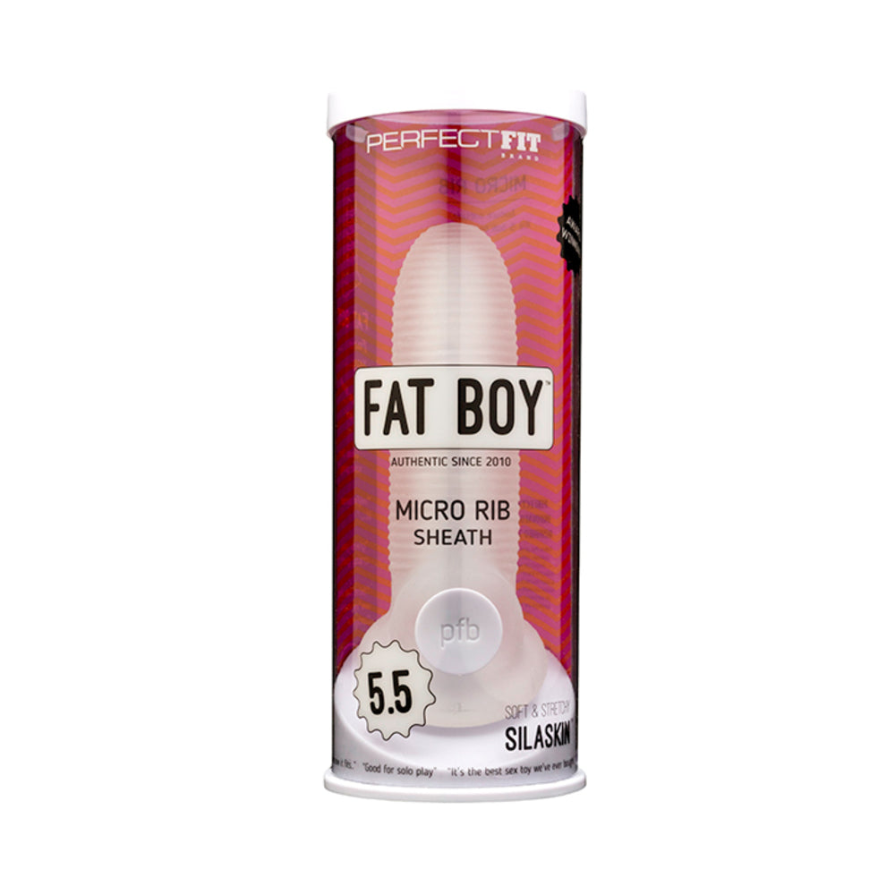 Perfect Fit Fat Boy Micro Ribbed Sheath 5.5 in. Clear