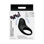 BANG! Vibrating Silicone Cock Ring Black