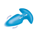 BANG! Thrusting & Vibrating Silicone Butt Plug Blue