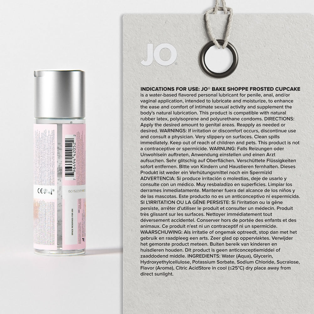 JO Bake Shoppe Frosted Cupcake Flavored Water-Based Lubricant 2 oz.