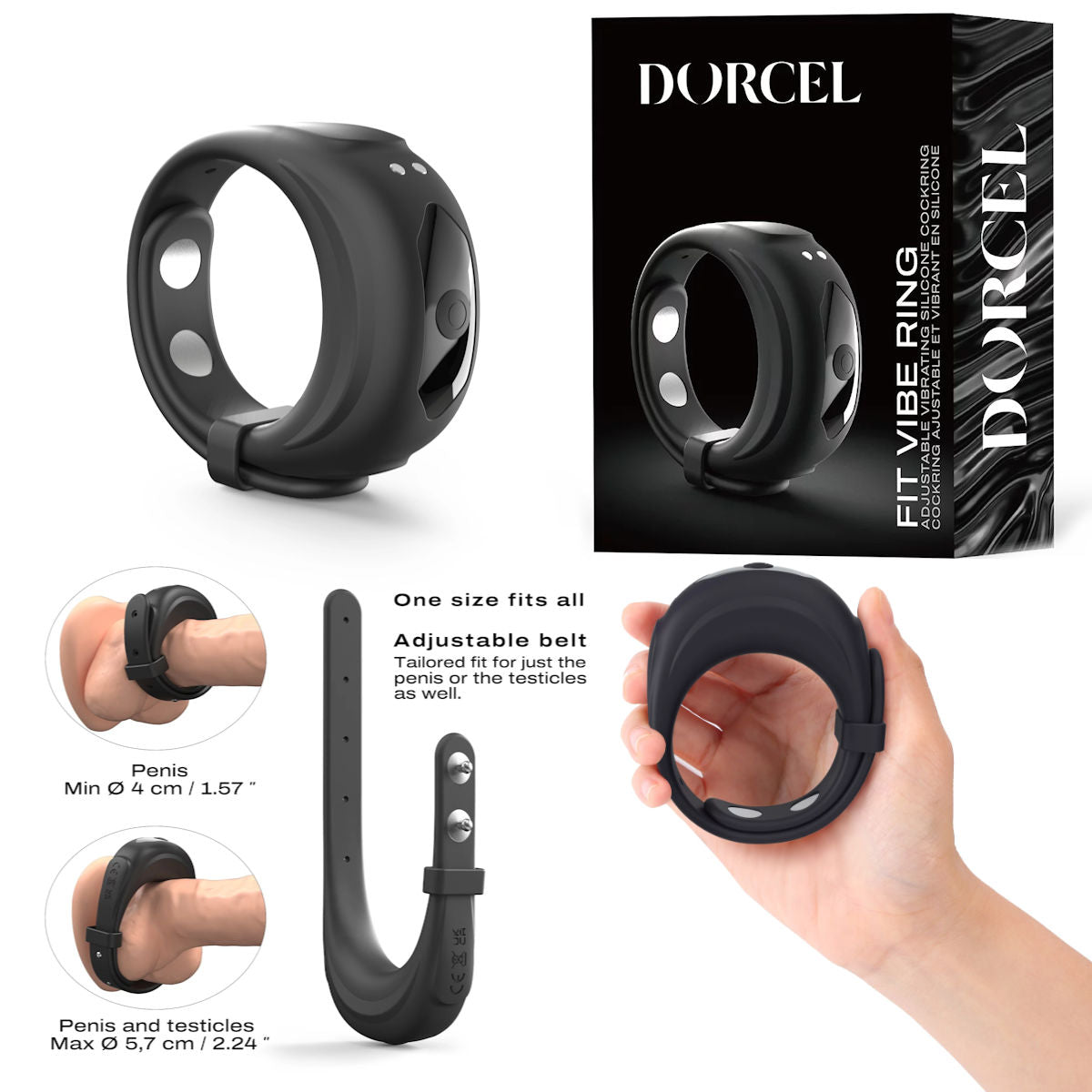 Adjustable Vibrating Cock Ring | Dorcel Fit Vibe Ring -- A PlayWell Favorite
