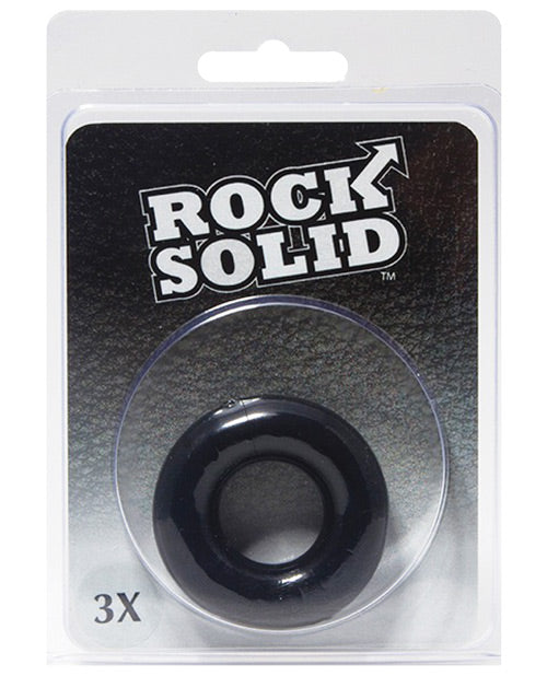 Rock Solid 3 In Black Donut Ring C Ring Body Safe TPE