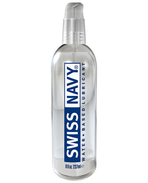 Swiss Navy Water Based Lube 8 Oz Bottle Easy Clean Formula