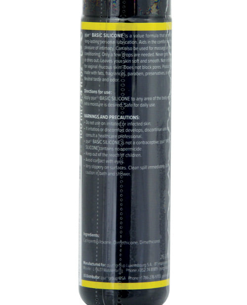 Pjur Basic Silicone Lubricant 100 mL Bottle Long-Lasting Glide