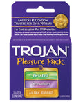 Trojan Pleasure Pack Condoms Box of 3 Ultra Thin Her Pleasure Shared Pleasure