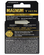 Trojan Magnum Thin Condoms Lubricated Large Size Pack of 3