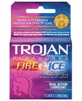 Trojan Fire And Ice Condoms Box 3 Electronically Tested Latex