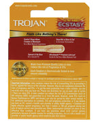 Trojan Ultra Ribbed Ecstasy Condoms 3 Pack Enhanced Stimulation
