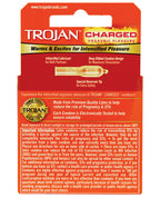Trojan Intensified Charged Condoms Box of 3 Built-In Lubricant