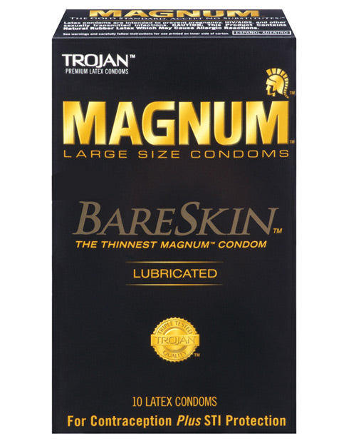Trojan Magnum BareSkin Condoms Lubricated Box Of 10