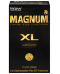 Trojan Magnum XL Lubricated Condoms 12 Count Box Pack