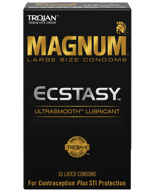 Trojan Magnum Ecstasy Condoms Box Of 10 Comfort Fit