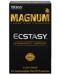 Trojan Magnum Ecstasy Condoms Box Of 10 Comfort Fit