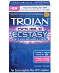 Trojan Double Ecstasy Condoms 10 Count Inner Lubricant Outer Lubricant
